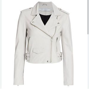 IRO Ashville leather jacket in white - Size 4/ 36